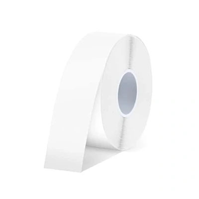 Image of SUPVAN E10/E16 Continuous Label Maker Tape 15mmx6m, Waterproof, Clear Printing, Strong Adhesive, Multipurpose Thermal Paper for File Folder, Organization, Creation, White