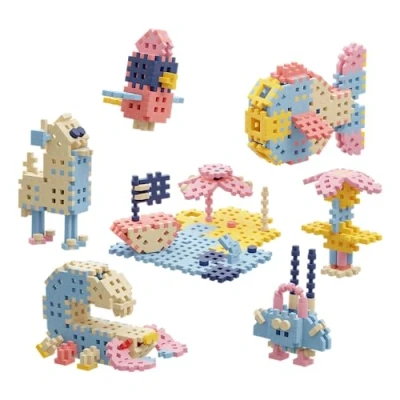 Image of Marioinex Mini Waffle Constructor Traveler 200 Elements Plug In Game from 4 Years Building Blocks for Kids Construction Toy Children
