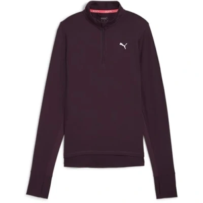 Image of Puma RUN Favorite 1/4 ZIP Long sleeved top, Women&#039;s, Size: XS, Midnight plum