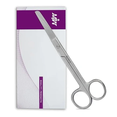 Image of Utility Blunt Nursing Scissors First aid All Purpose Instrument Sharp 15.5 cm Stainless Steel Dressing Scissor Autoclavable for Home Use