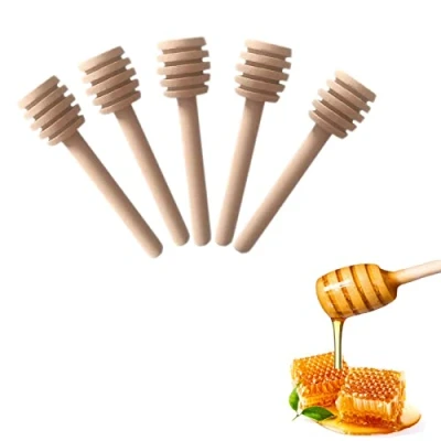 Image of Honey Dipper Stick Mini Wooden Dippers Sticks Dispensing Collecting Kitchen Dining (3 inch) (20pcs)