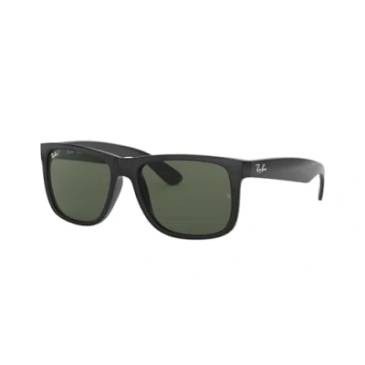 Image of Ray Ban Justin Sunglasses, Men&#039;s, Size: 54, Green/black