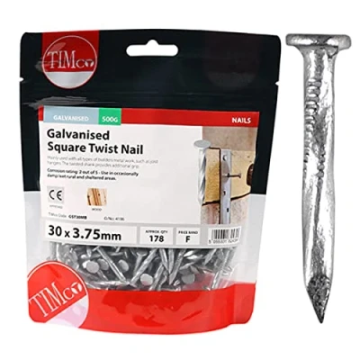 Image of TimCo GST30MB Galvanized Square Twist Nail 30 x 3.75 (0.5kg Bag)