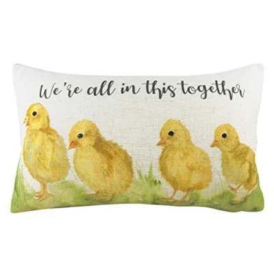 Image of Evans Lichfield In This Together Watercolour Printed Feather Filled Cushion Multicolour One Size