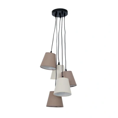 Image of Näve Twiddle fabric hanging light with 5 shades