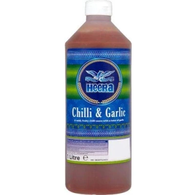 Image of Heera Chilli &amp; Garlic Sauce 1ltr (pack of 4)
