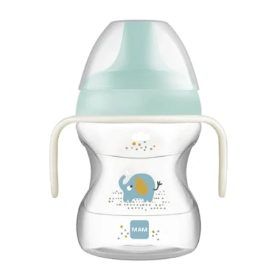 Image of MAM Learn to Drink Cup 190ML with Glow Handles Blue