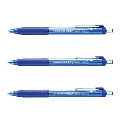 Image of Paper Mate InkJoy 300RT Ballpoint Pens Pack of 3: Track, Color Blue