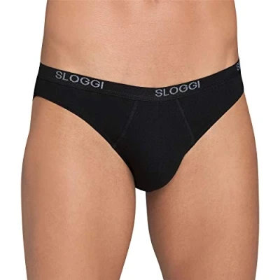 Image of Sloggi Men&#039;s Basic Mini Briefs, BLACK, 32
