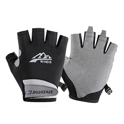 Image of Hotfiary UV Protection Fishing Gloves UPF 50+ Fingerless Sun Sport Glove for Kayaking Rowing Sailing