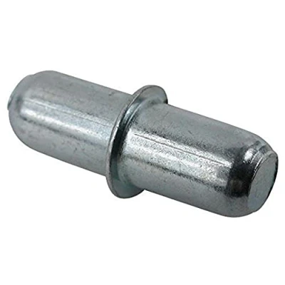 Image of Merriway BH06085 (50 Pcs) Push In Shelf Support, BZP Metal 5mm x 16mm Pack of 50 Pieces