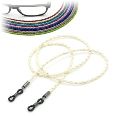 Image of CKB LTD Cream PU Leather Spectacle Glasses Strap Sunglasses Cord Holder Neck Lanyard String 70cm, 1 Piece