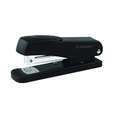 Image of Finchley Q Connect Half Strip Metal Stapler Black (Capacity: 20 sheets of 80gsm paper) KF01044