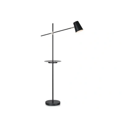 Image of Markslöjd Linear floor lamp with USB charging station, black
