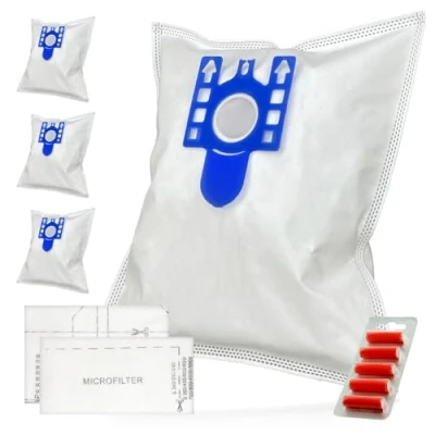 Image of SPARES2GO Dust Bags for Miele GN C2 C3 CX1 S2111 TT5000 S5210 S5211 S5261 S8320 Cat &amp; Dog Vacuum Cleaners (Pack of 4 + Filters Fresheners)
