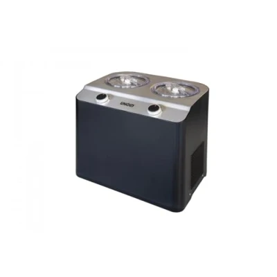Image of Unold Ice Cream Maker Doppio Nero 48835 Double Machine Fully Automatic 2.4L (2x 1.2L) Stainless Steel Bowls 250W