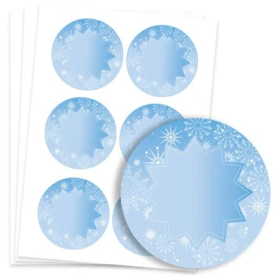 Image of PARTYRAMA.CO.UK Frozen Design 95mm Round Sticker sheet of 6