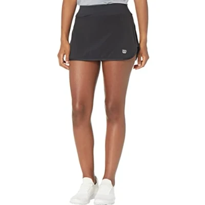 Image of Wilson Women&#039;s Tennis Skirt, W Training 12.5 Skirt , Polyester/Spandex, Black, Size XS
