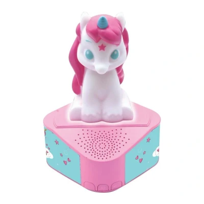 Image of Lexibook, Unicorn, Speaker with luminous figurine, 5.0 Bluetooth, USB/USB Type C port, Pink/white, BTD80UNI