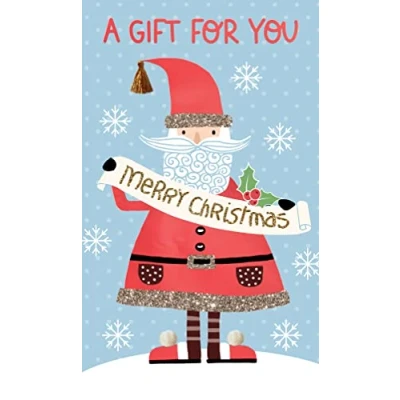 Image of A Gift for You Santa Christmas Money Wallet Card Xmas Moneyholder Cards XMW132