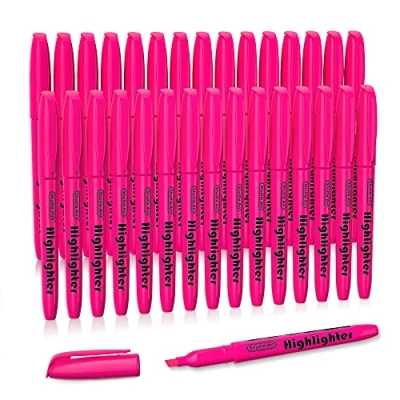Image of Shuttle Art Highlighters, 30 Pack Highlighters Bright Colours, Pink Colours Chisel Tip Dry Quickly Non Toxic Highlighter markers for Adults Kids Highlighting in the Home School Office