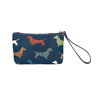 Image of Signare Tapestry Small Wristlet Clutch Bag for Women, Ladies Purses with Wrist Strap &amp; Zip Closure (Dachshund, WRIS DACH)