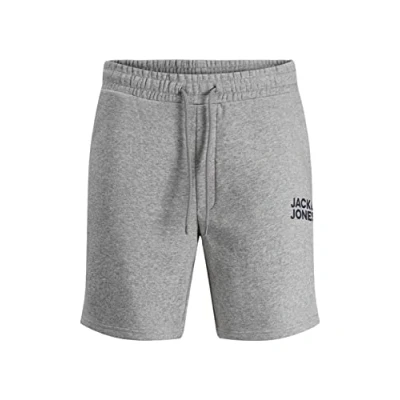 Image of JACK &amp; JONES Men&#039;s JPSTNEWSOFT Sweat Shorts, Light Grey Melange, XXXL