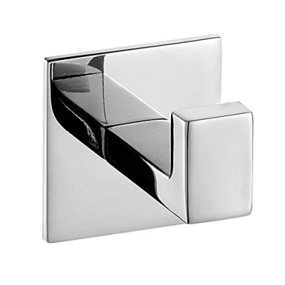 Image of Melairy Self Adhesive 304 Stainless Steel Bathroom Square Towel Hook Chrome Finish Coat hat Door Hanger Accessories,no Screw Need