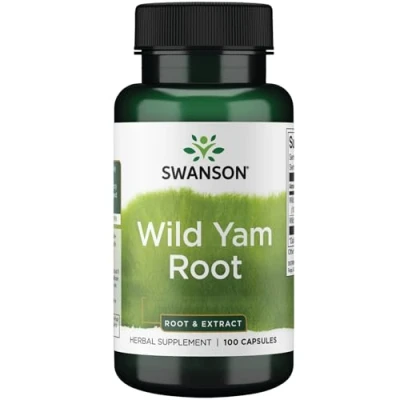 Image of Swanson, Wild Yam Root &amp; Extract, High Dose, 100 Capsules, SOYA Free, Gluten GMO Free