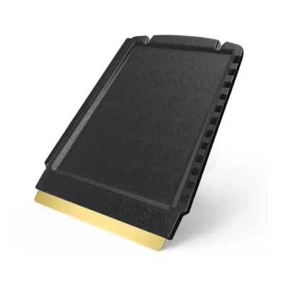 Image of L &amp; P Car Design L&amp;P A052 Ice Scraper Murska Brass Blade Original from Finland Trapezium Small Practical Scratches Top Quality 90 mm (L&amp;P A052) (Black)