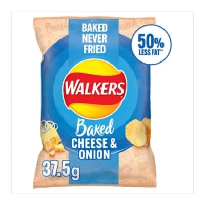 Image of Walkers Baked Cheese &amp; Onion Snacks 32 x 37.5 g