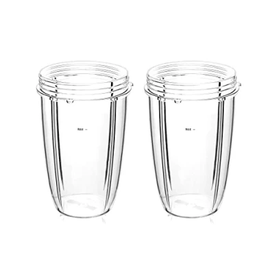Image of QWORK® 24OZ Juicer Cups Compatible with Nutribullet 600W 900W Blenders, Replacement Parts (2 Pack)