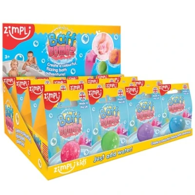 Image of 16 x Bath Bombs Value Party Favours Set from Zimpli Kids, Bag Fillers for Birthday Parties, Children&#039;s Small Gifts, Toys, Fizzers, Spa Bubble Bombs, Vegan &amp; Cruelty Free