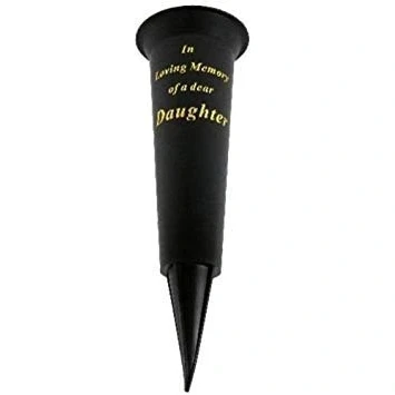 Image of In Loving Memory of a Daughter Verse Graveside Memorial Grave Spiked Flower Vase