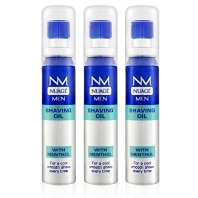 Image of Nuage MEN Shaving Oil Menthol Pre Shave with Pump 20ml (3 Pack)