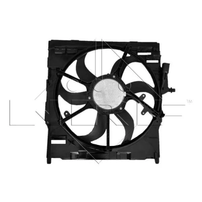 Image of 17427634466 Cooling fan NRF 47842 517mm 12V 400W with radiator shroud, Brushless Motor BMW: X5