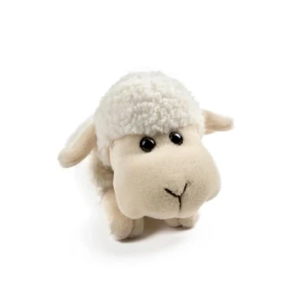 Image of lilizzhoumax Simulation Lamb Plush Toy 20cm/8, lie Realistic Stuffed Animal Wild Cute Sheep Toy, Super Soft Home Decoration Toys, Gift for Friends and Kids white