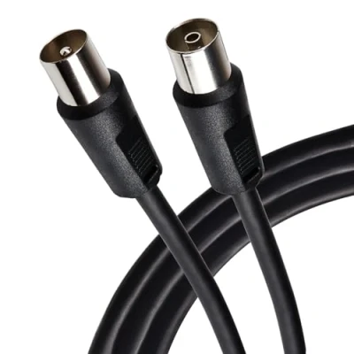 Image of Maplin TV Aerial Extension Cable 2M Coaxial RF Male to Female