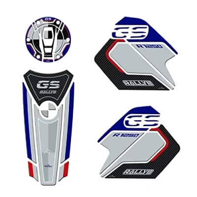 Image of Resin Bike Motorcycle 3D Stickers Compatible with BMW R 1250 GS Adventure Rallye 2022. Tank Protector and Cap Protections from Bumps Scratches. Kit Gadget Moto