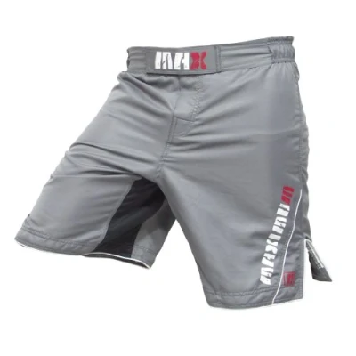 Image of MMA Fight Shorts Grappling Short Kick Boxing Cage Fighting Shorts, Gym Grey