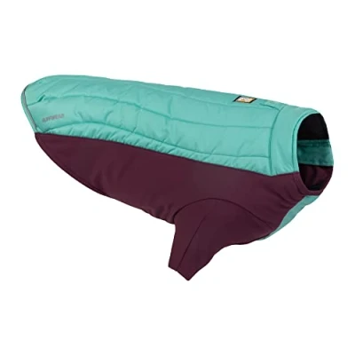 Image of RUFFWEAR Powder Hound Insulated Dog Jacket, Weather &amp; Water Resistant Cold Coat with Fleece Lining, Premium Winter Overcoat Snow Suit for Dogs, Aurora Teal X Small
