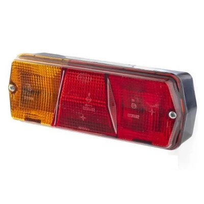 Image of 925306C92 Rear light HELLA 2SE 001 680 291 Left P21W, R10W black 12, 24V without bulbs with bulb holder MERCEDES BENZ: T2/L Platform/Chassis