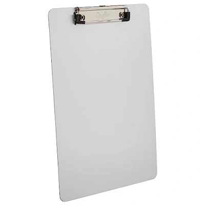 Image of Saunders 21518 Clipboard with Designer Clip 21.6 x 33 cm Silver