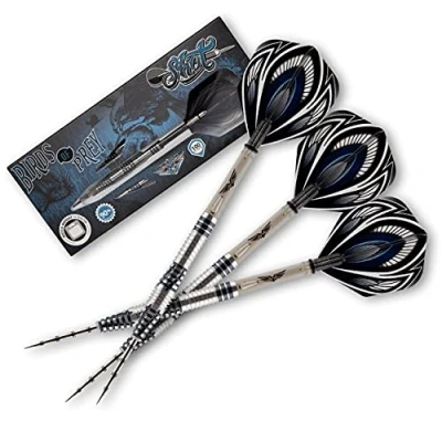 Image of Shot! Darts Birds of Prey Falcon Steel Tip Dart Set Front Weighted 90% Tungsten Barrels (23.00, Grams)