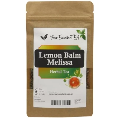 Image of Your ExcellenTEA Melissa Lemon Balm Herbal Tea Loose Leaf Caffeine Free Leaves 150g
