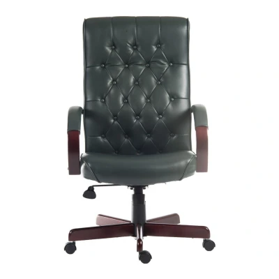 Image of TEKNIK Warwick Bonded leather Tilting Executive Chair Green