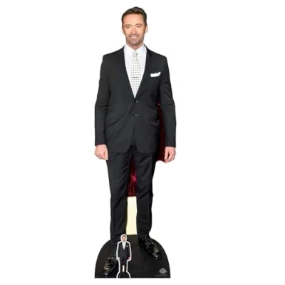 Image of BundleZ 4 FanZ Hugh Jackman Polka Dot Tie Lifesize Cardboard Cutout/Standup Fan Pack,189cm x 57cm Includes Mini Cutout and 8x10 Photo