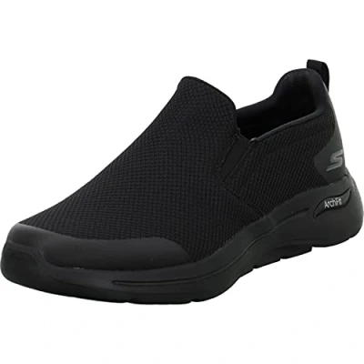 Image of Skechers Men&#039;s Go Walk Arch Fit Togpath Sneaker,Black Textile/Synthetic/Black Trim,7 UK