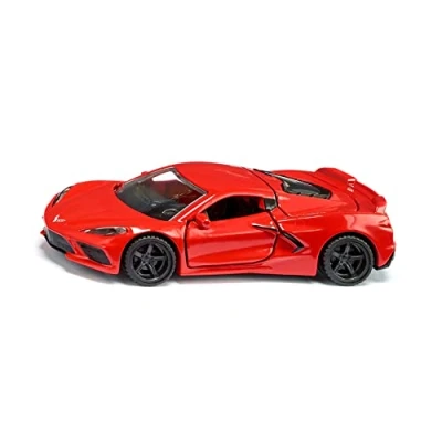Image of siku 2359, Chevrolet Corvette Stingray, Toy car, 1:50, Metal/plastic, Red, Opening bonnet and doors, Interchangeable wheels