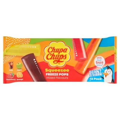 Image of Chupa Chups Eezy Freezzy Freeze At Home Lollies Ice Pops 540ml 12 x 45ml (Pack of 2)